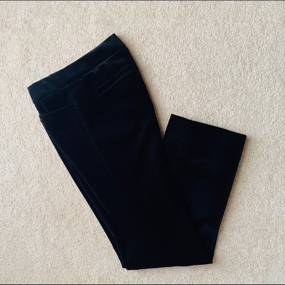 petite black velvet pants